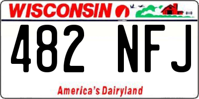 WI license plate 482NFJ