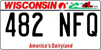 WI license plate 482NFQ