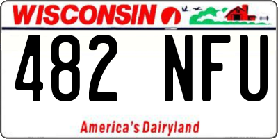 WI license plate 482NFU