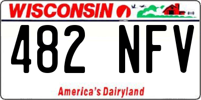 WI license plate 482NFV