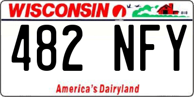 WI license plate 482NFY