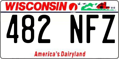 WI license plate 482NFZ