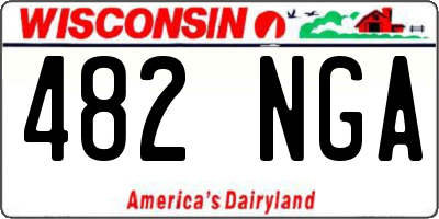 WI license plate 482NGA