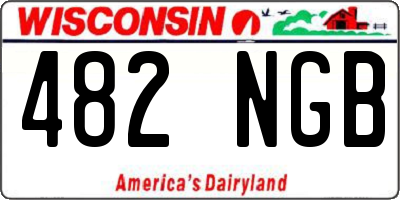 WI license plate 482NGB