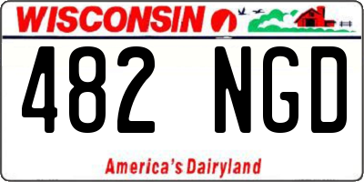 WI license plate 482NGD