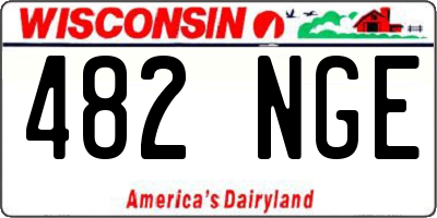 WI license plate 482NGE