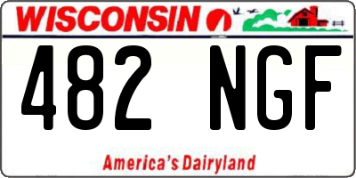 WI license plate 482NGF