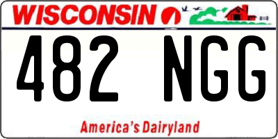WI license plate 482NGG
