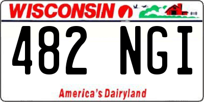 WI license plate 482NGI