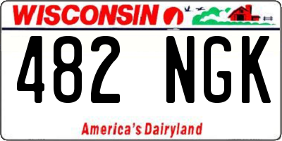 WI license plate 482NGK