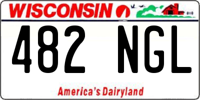 WI license plate 482NGL