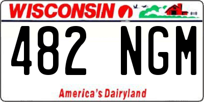 WI license plate 482NGM