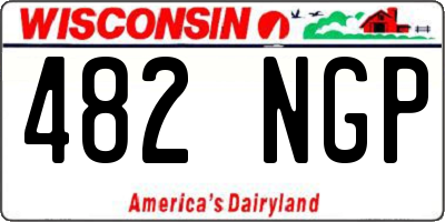 WI license plate 482NGP