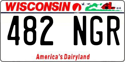 WI license plate 482NGR