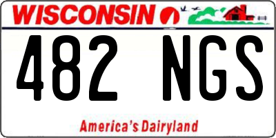 WI license plate 482NGS