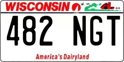 WI license plate 482NGT