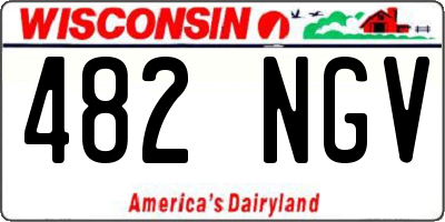 WI license plate 482NGV