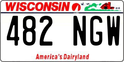 WI license plate 482NGW