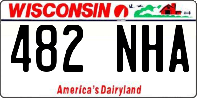 WI license plate 482NHA