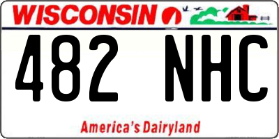WI license plate 482NHC