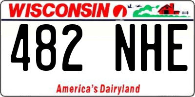 WI license plate 482NHE