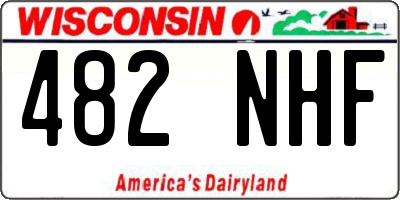 WI license plate 482NHF