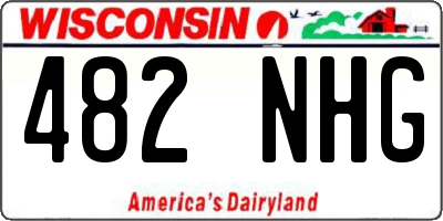 WI license plate 482NHG