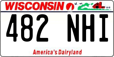 WI license plate 482NHI