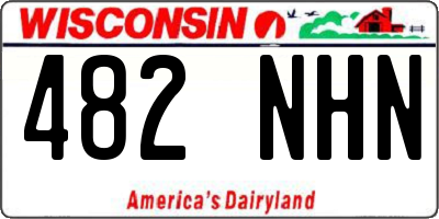WI license plate 482NHN