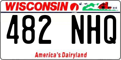 WI license plate 482NHQ