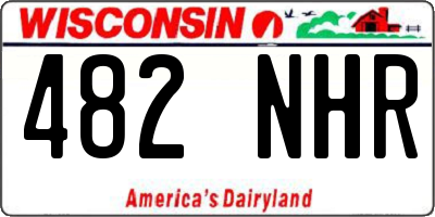 WI license plate 482NHR