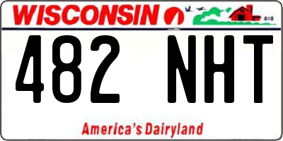 WI license plate 482NHT