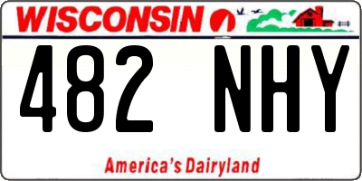 WI license plate 482NHY
