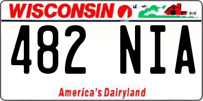 WI license plate 482NIA
