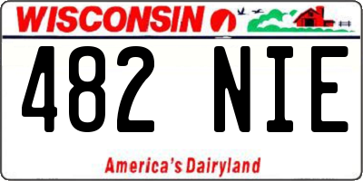 WI license plate 482NIE