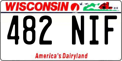 WI license plate 482NIF