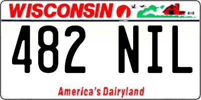 WI license plate 482NIL