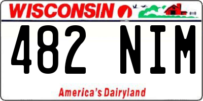 WI license plate 482NIM