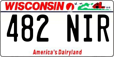 WI license plate 482NIR