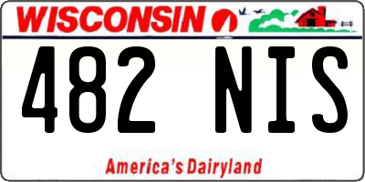 WI license plate 482NIS