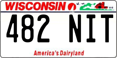 WI license plate 482NIT
