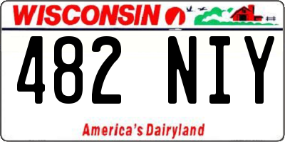 WI license plate 482NIY