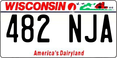 WI license plate 482NJA