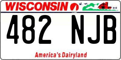 WI license plate 482NJB
