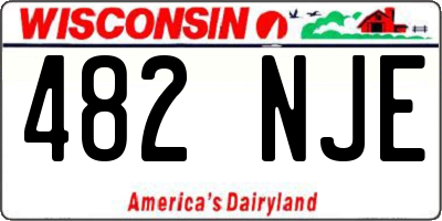 WI license plate 482NJE