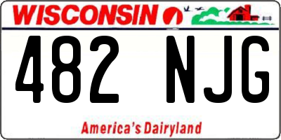 WI license plate 482NJG