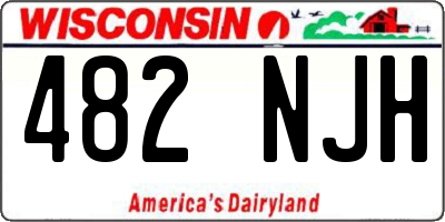 WI license plate 482NJH