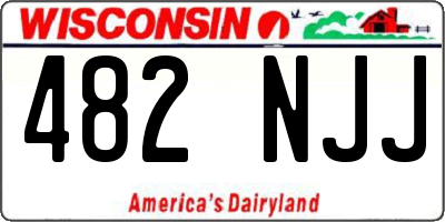 WI license plate 482NJJ