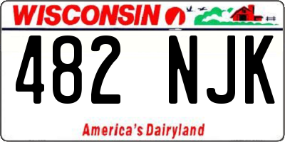 WI license plate 482NJK
