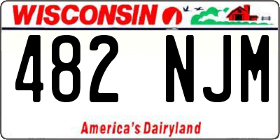WI license plate 482NJM